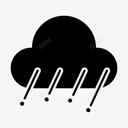 冰雹云雪图标svg_新图网 https://ixintu.com 冬天 冰雹 天气