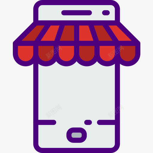网上商店商业145线颜色图标svg_新图网 https://ixintu.com 商业 网上商店 颜色