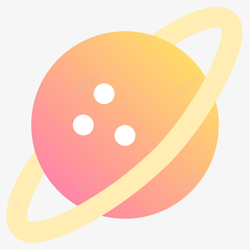 土星幼儿园29黄色图标svg_新图网 https://ixintu.com 土星 幼儿园29 黄色