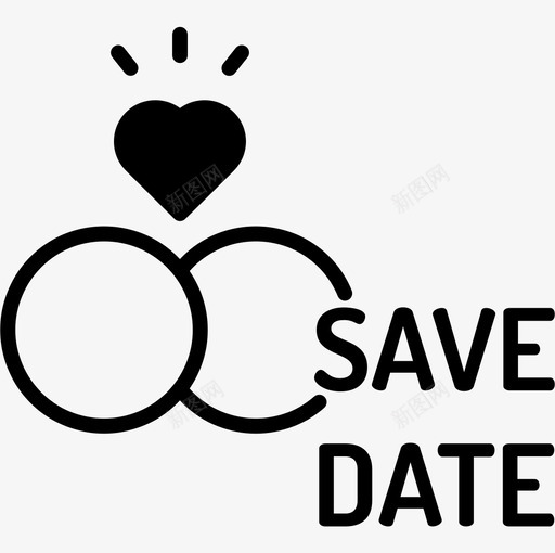 结婚日期聚会和庆祝20铭文图标svg_新图网 https://ixintu.com 庆祝 日期 结婚 聚会 铭文