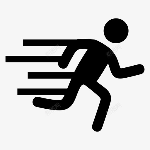 跑步锻炼健身图标svg_新图网 https://ixintu.com 健身 慢跑 跑步 锻炼 马拉松