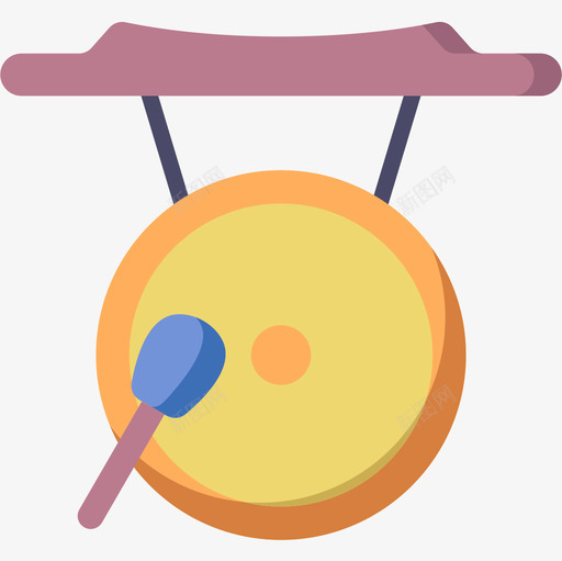 龚音乐多媒体2平面图标svg_新图网 https://ixintu.com 多媒体 平面 音乐