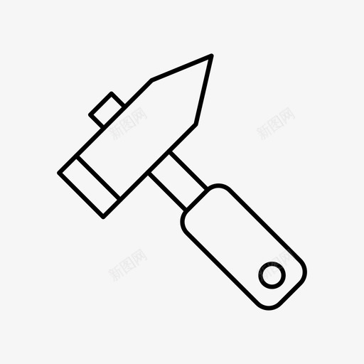 锤子工艺细木工图标svg_新图网 https://ixintu.com 工具 工艺 细木工 锤子