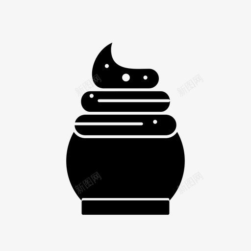 奶油饮料搅打图标svg_新图网 https://ixintu.com 奶油 搅打 雕文图标 饮料