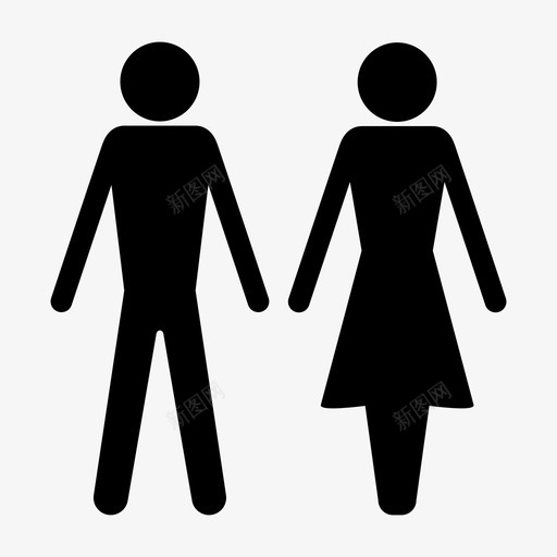 厕所女性男性图标svg_新图网 https://ixintu.com 个人 其他 化身 厕所 女性 父母 男性