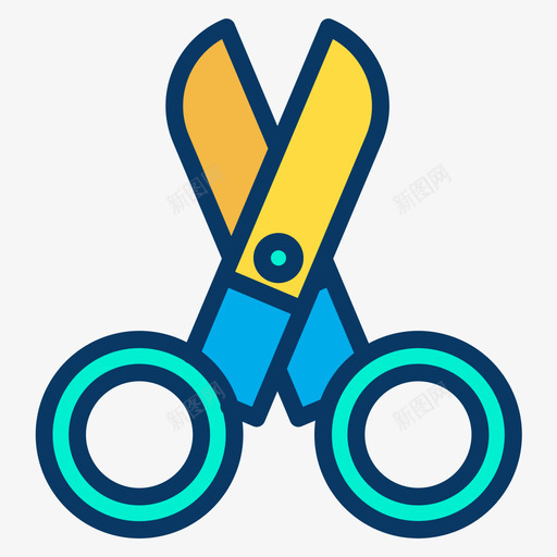 剪子文具61线性颜色图标svg_新图网 https://ixintu.com 剪子 文具 线性 颜色