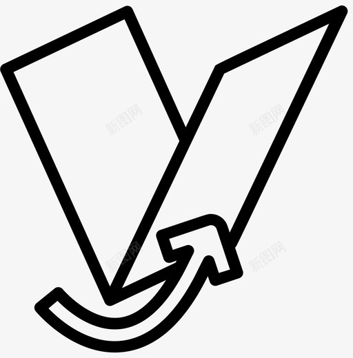 折纸折纸3线状图标svg_新图网 https://ixintu.com 折纸 线状