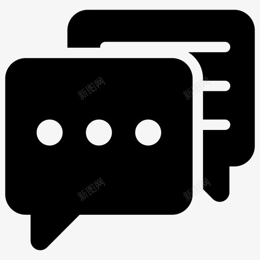 通讯聊天泡泡对话讨论图标svg_新图网 https://ixintu.com 交谈 对话 网页开发字形矢量图标集 讨论 说话 通讯聊天泡泡