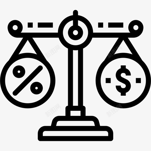 余额会计和财务6线性图标svg_新图网 https://ixintu.com 会计 余额 线性 财务