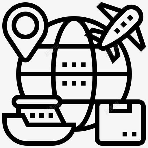 物流在线市场9线性图标svg_新图网 https://ixintu.com 在线 市场 物流 线性