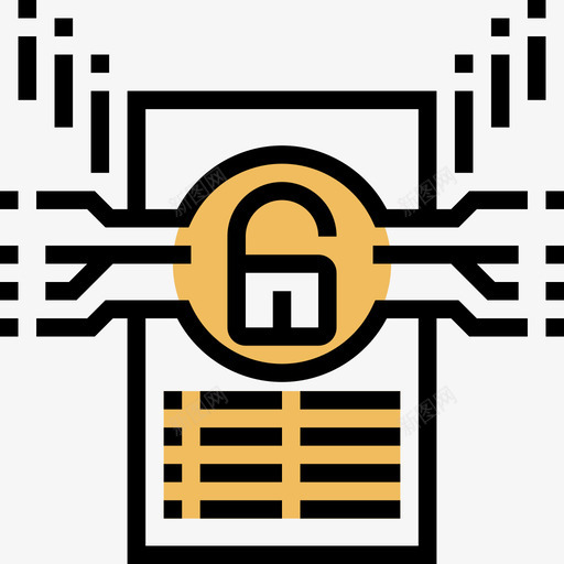 加密金融科技元素4黄色阴影图标svg_新图网 https://ixintu.com 元素 加密 科技 金融 阴影 黄色