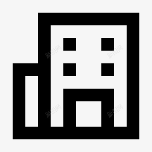 城市建筑房产图标svg_新图网 https://ixintu.com 24像素 城市 建筑 房产 房子 轮廓 酒店
