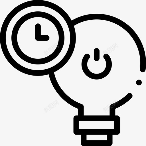 灯泡智能家居54线性图标svg_新图网 https://ixintu.com 智能家居54 灯泡 线性