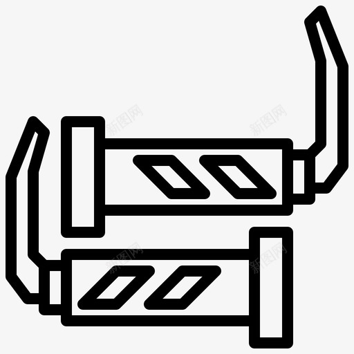 33号自行车线状把手图标svg_新图网 https://ixintu.com 33号自行车线状把手