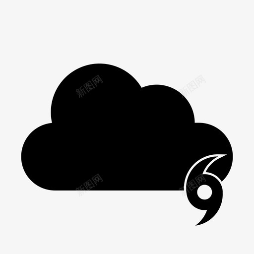 飓风云风暴图标svg_新图网 https://ixintu.com 天气 风暴 飓风