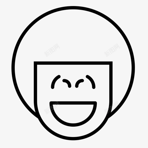 男孩脸头图标svg_新图网 https://ixintu.com 1行 害羞 微笑 男孩 符号 表情