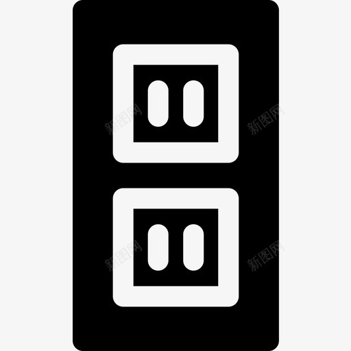 插头可承受能量1填充图标svg_新图网 https://ixintu.com 可承受能量1 填充 插头