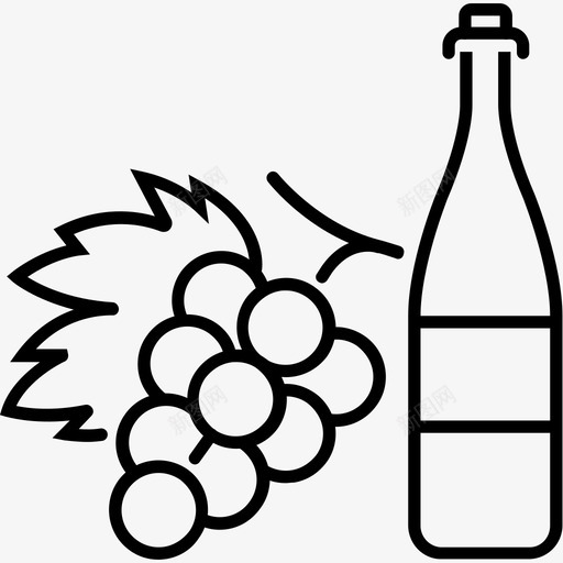 酿酒酒精葡萄图标svg_新图网 https://ixintu.com 葡萄 葡萄藤 酒精 酿酒