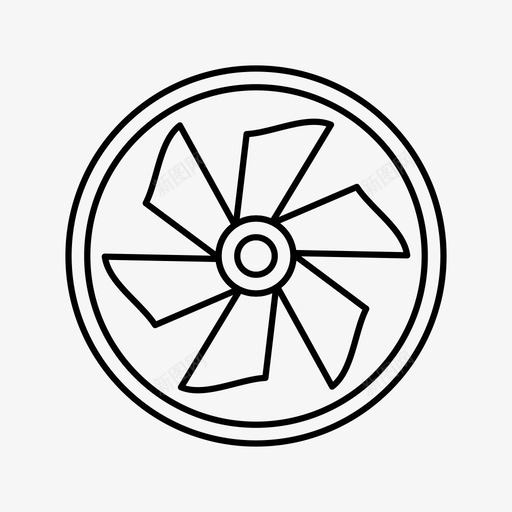 风扇冷冷却器图标svg_新图网 https://ixintu.com 冷却 冷却器 电动 风扇