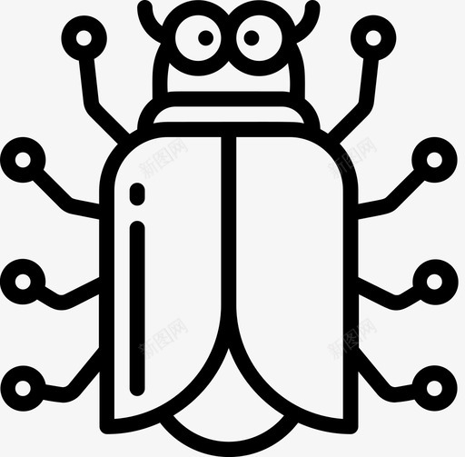 甲虫虫3线状图标svg_新图网 https://ixintu.com 甲虫虫3 线状