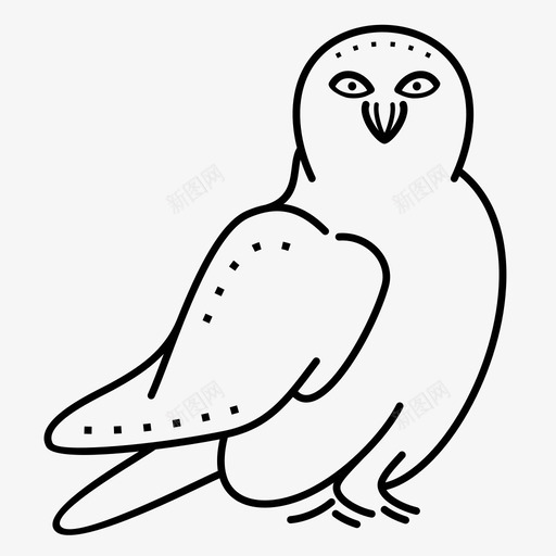 极地动物北极动物北极猫头鹰图标svg_新图网 https://ixintu.com 动物 北极 极地 猫头鹰