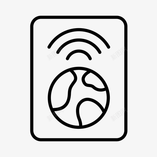 wifi机场休息室全球图标svg_新图网 https://ixintu.com wifi 全球 旅游 机场休息室 飞机