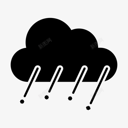冰雹云雪图标svg_新图网 https://ixintu.com 冬天 冰雹 天气