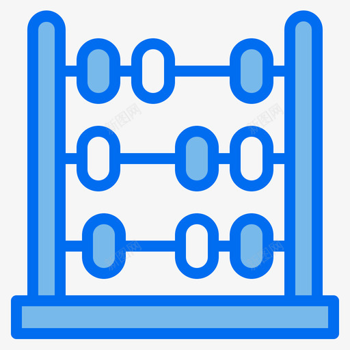 算盘玩具学校110蓝色图标svg_新图网 https://ixintu.com 学校110 算盘玩具 蓝色