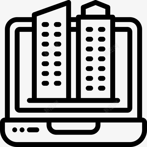建筑城镇规划4线性图标svg_新图网 https://ixintu.com 城镇规划4 建筑 线性