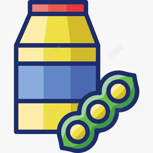 我是米尔克食品饮料7线性颜色图标svg_新图网 https://ixintu.com 我是米尔克 线性颜色 食品饮料7