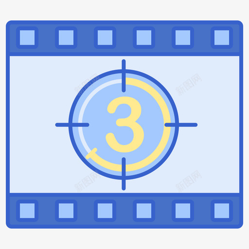 倒计时电影院1线性颜色图标svg_新图网 https://ixintu.com 倒计时 电影院 线性 颜色