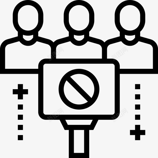 暴民抗议直系图标svg_新图网 https://ixintu.com 抗议 暴民 直系