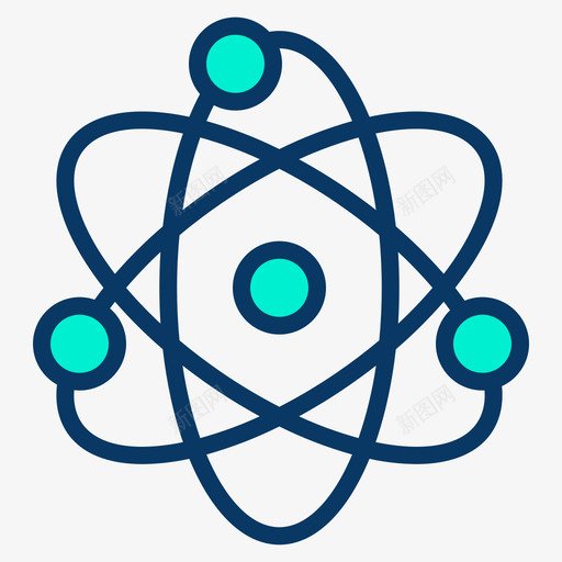 原子科学97线性颜色图标svg_新图网 https://ixintu.com 原子 科学 线性 颜色