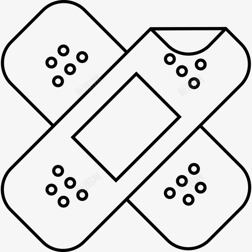 绷带粘合剂石膏图标svg_新图网 https://ixintu.com 伤口 康复 志愿 救命 献血 石膏 粘合剂 绷带