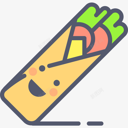 烤肉串美食家线性颜色图标svg_新图网 https://ixintu.com 烤肉 线性 美食家 颜色