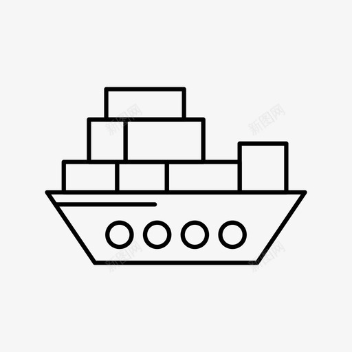 运输船船图标svg_新图网 https://ixintu.com 船 运输船
