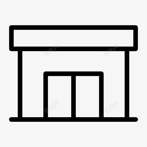 商店建筑电子商务图标svg_新图网 https://ixintu.com 商店 建筑 电子商务 购物