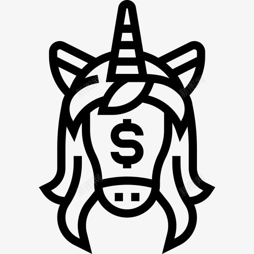 独角兽金融科技元素3线性图标svg_新图网 https://ixintu.com 元素 独角 科技 线性 金融