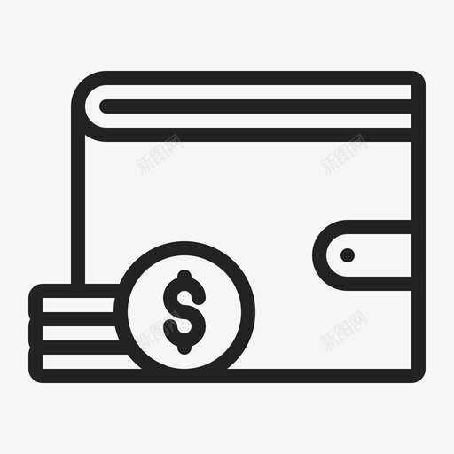 钱包余额收入图标svg_新图网 https://ixintu.com 余额 商业 收入 货币 金融 钱包