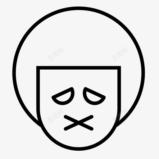 男孩表情脸图标svg_新图网 https://ixintu.com 哑巴 悲伤 男孩 男孩表情1行 脸 表情