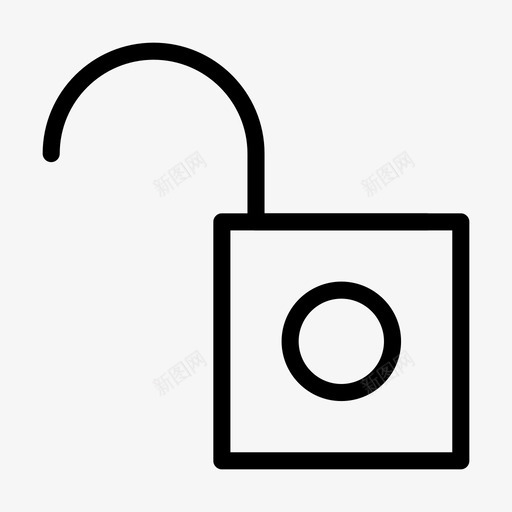 钥匙锁止开锁图标svg_新图网 https://ixintu.com 基本 常规 开锁 接口 线组 钥匙 锁止