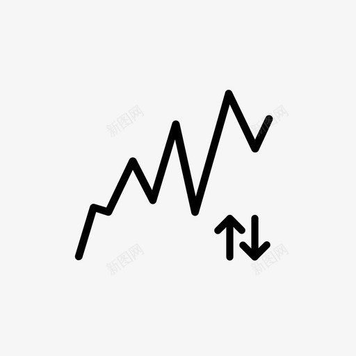 波动性金融图表图标svg_新图网 https://ixintu.com 图表 市场 波动性 股票 金融
