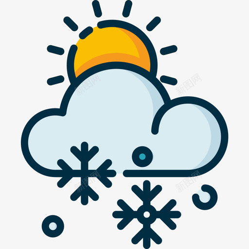 雪天气220线颜色图标svg_新图网 https://ixintu.com 天气220 线颜色 雪