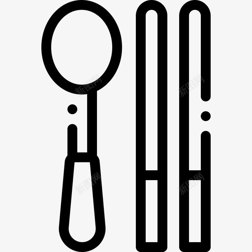 筷子外卖29直形图标svg_新图网 https://ixintu.com 外卖 直形 筷子