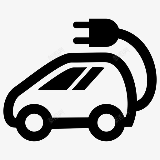 电动车汽车技术图标svg_新图网 https://ixintu.com 交通 技术 汽车 电动车