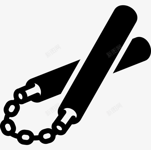 双节棍中国32填充图标svg_新图网 https://ixintu.com 中国32 双节棍 填充