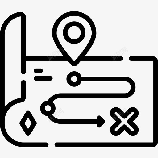 地图冒险41直线图标svg_新图网 https://ixintu.com 冒险41 地图 直线