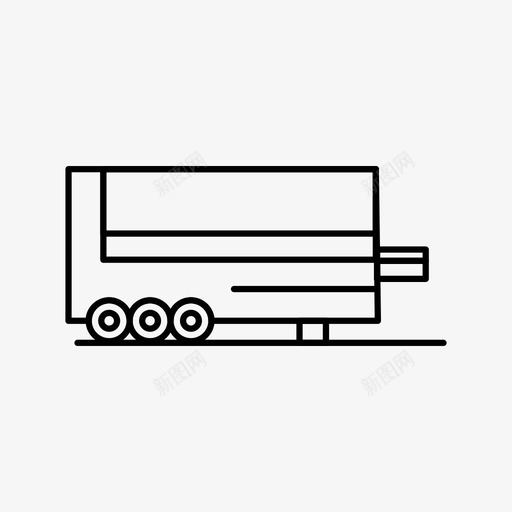停放的卡车货物道路图标svg_新图网 https://ixintu.com 停放的卡车 半挂车 货物 车辆 道路