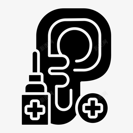 护耳健康听力图标svg_新图网 https://ixintu.com 健康 医学 听力 护耳