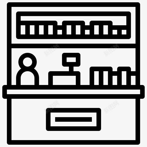 书店书店1线性图标svg_新图网 https://ixintu.com 书店 书店1 线性
